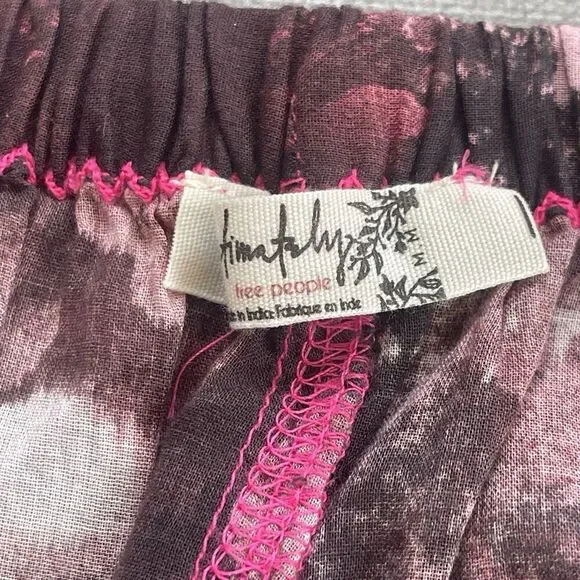 FREE PEOPLE Forget Me Not Cotton Blend Short Pajamas Medium NEW Lounge Floral